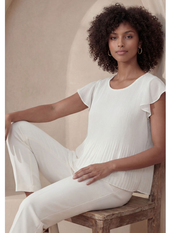 TOP SANS MANCHES - LYZIE - OFF WHITE